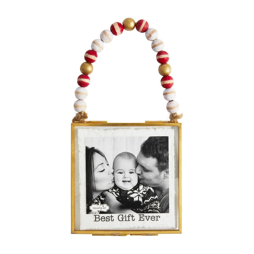 Best Gift Ever Beaded Photo Ornament