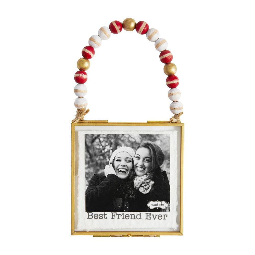Best Friend Ever Beaded Photo Ornament