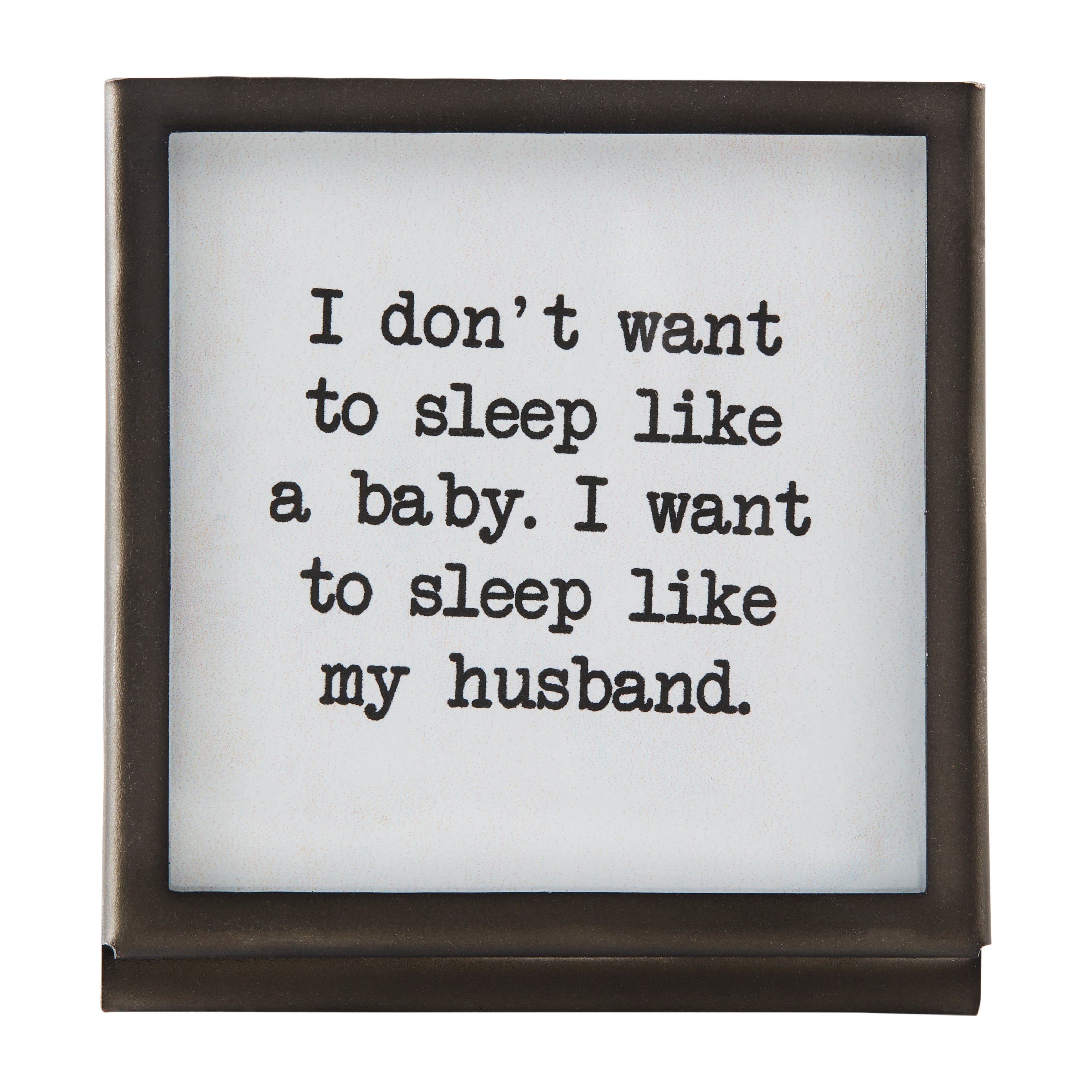 Sleep Metal Saying Plaque