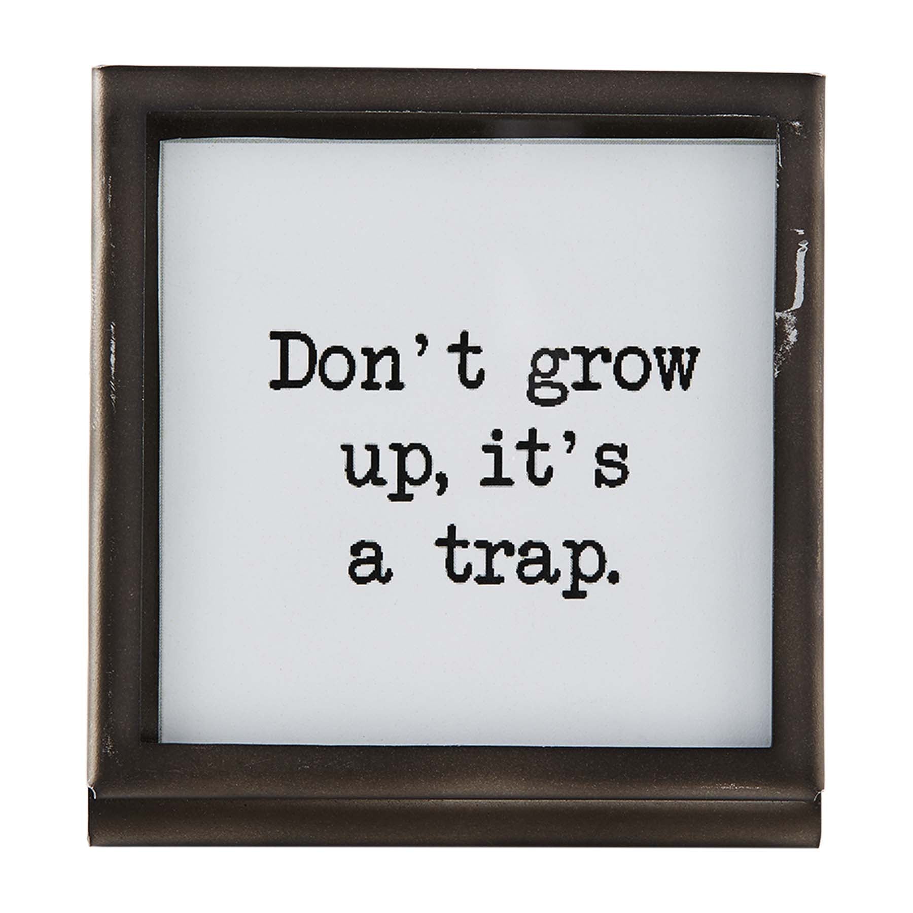Trap Metal Saying Plaque