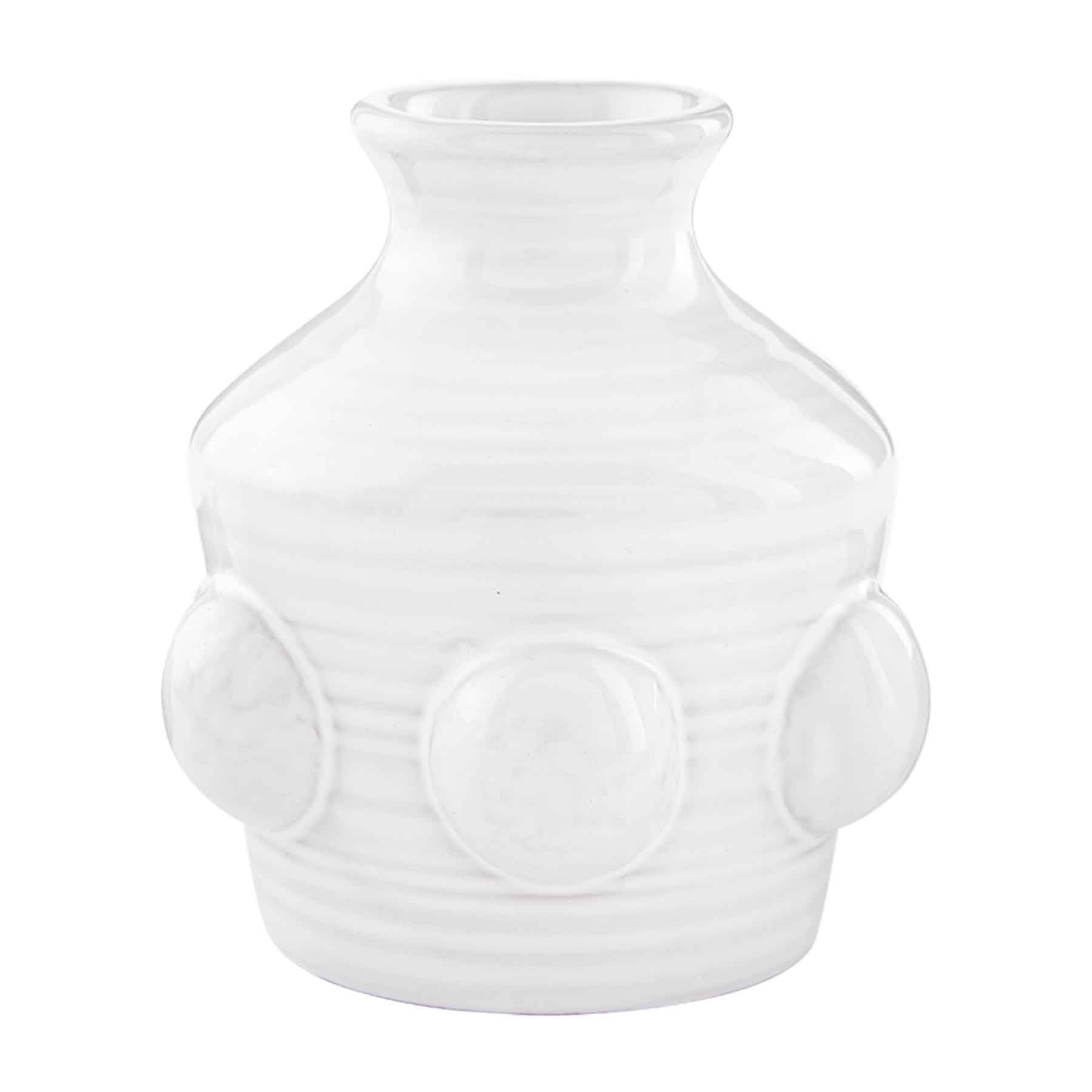 Short Beaded Stem Vase