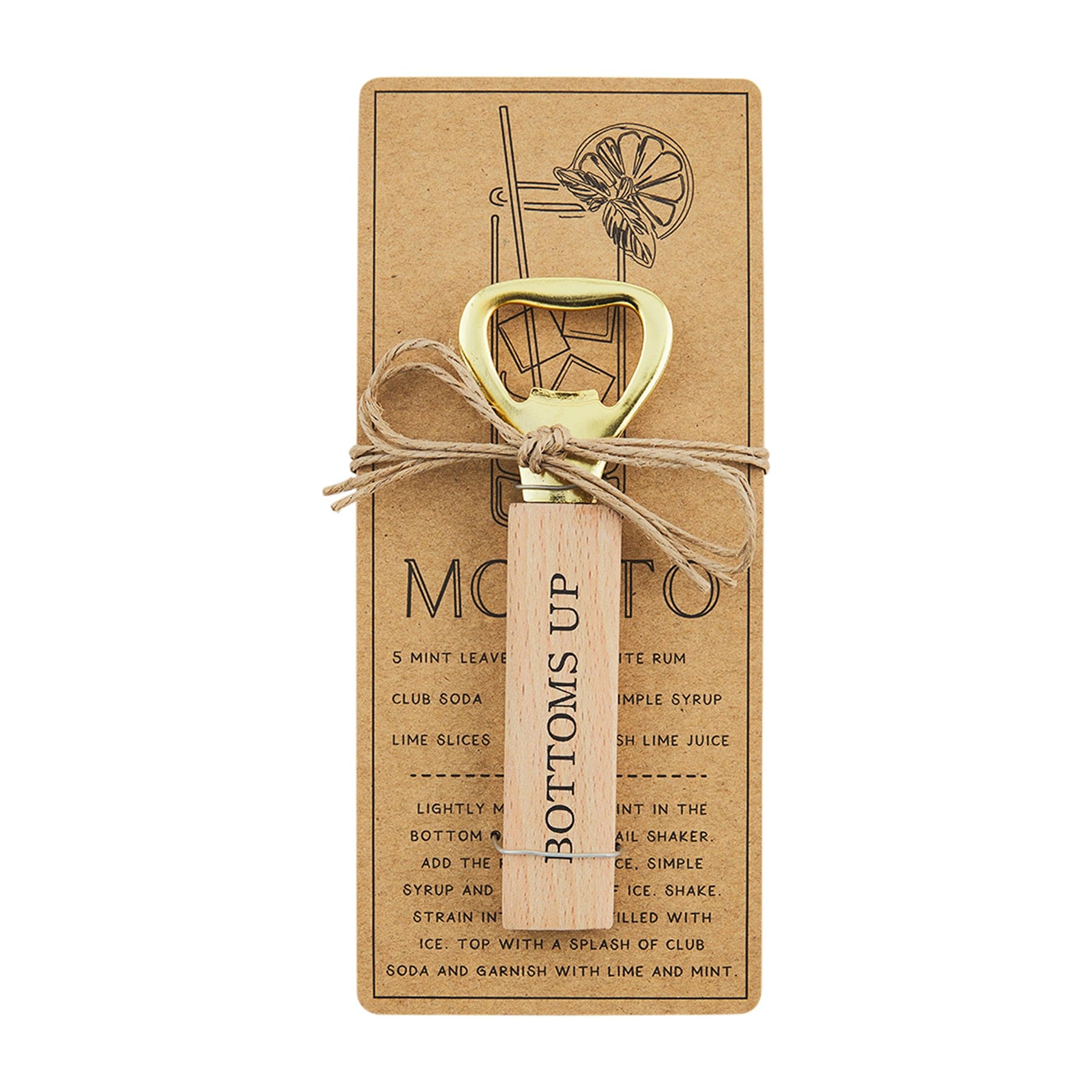 Mojito Drink Recipe Opener Set