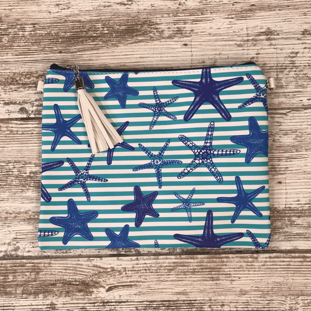 Teal Starfish Crossbody