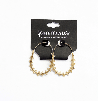 Texture Oval Hoop Earring