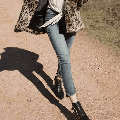 Fringe Hem Skinny Jean