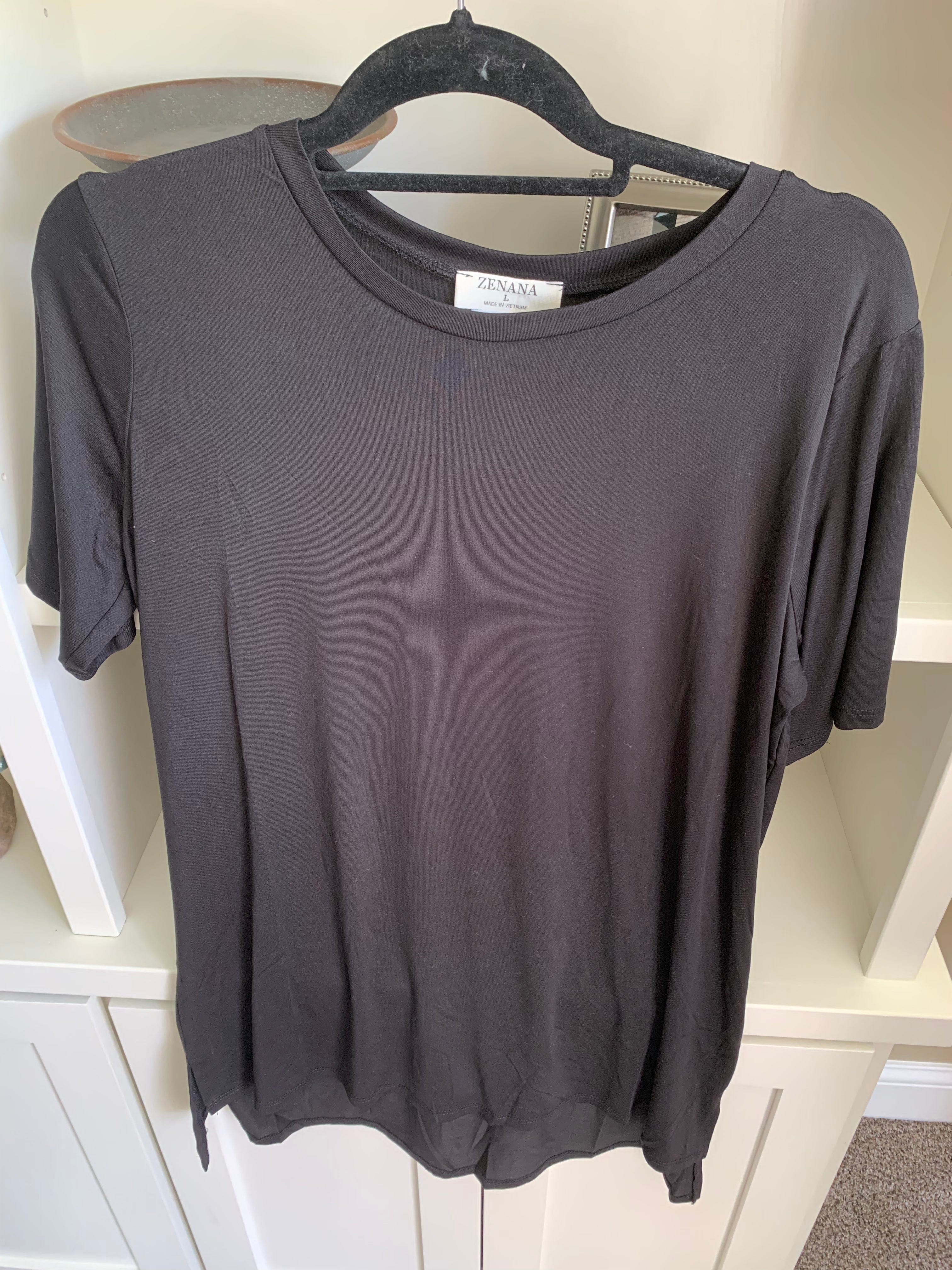 Black Modal Hi-Low Top