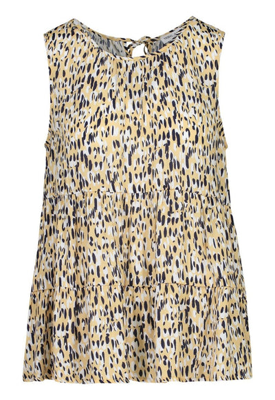 Savana Sun Flounce Sleeveless Blouse