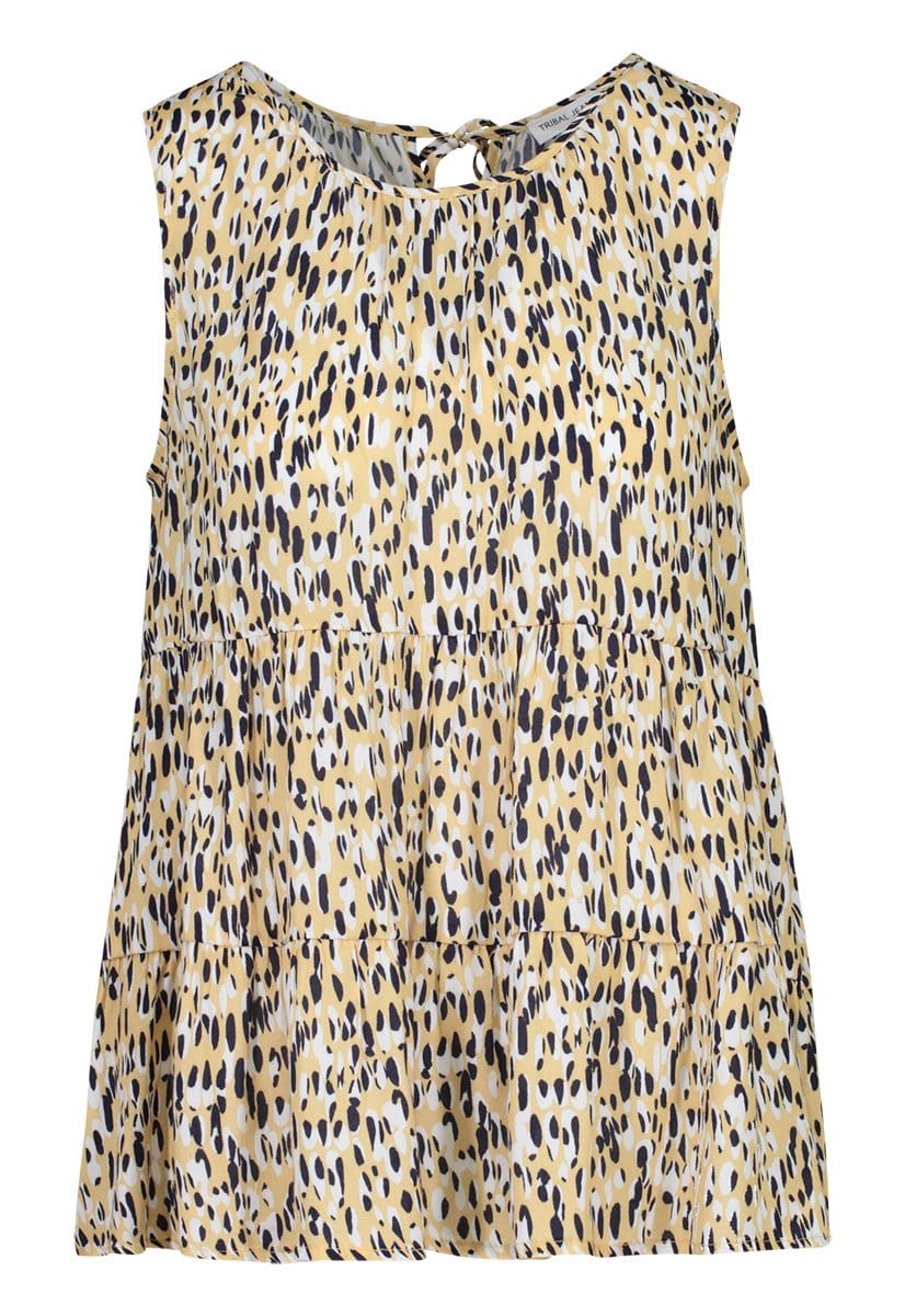 Savana Sun Flounce Sleeveless Blouse
