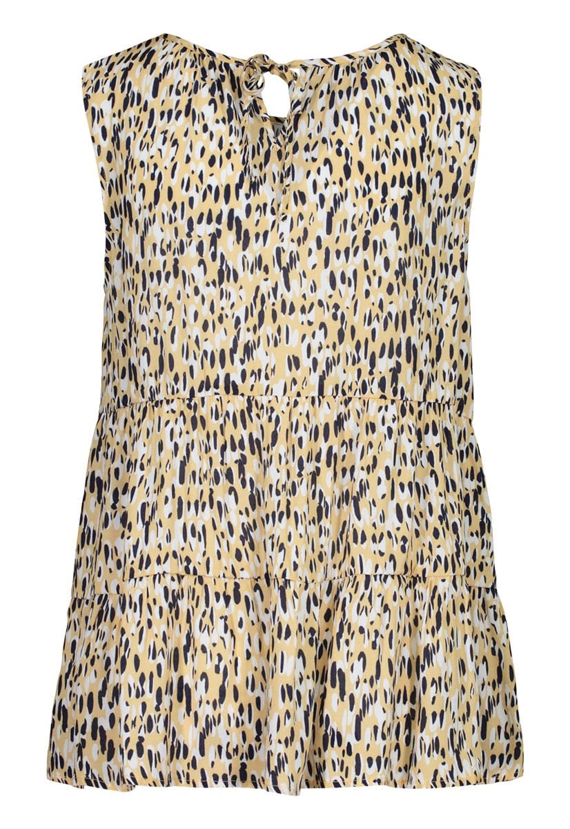 Savana Sun Flounce Sleeveless Blouse