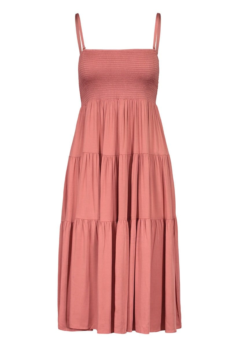 Gazelle Shirring Dress w/Removable Straps