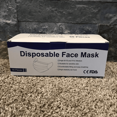 STORE PICK-UP ONLY: Disposable Face Mask - Box of 50
