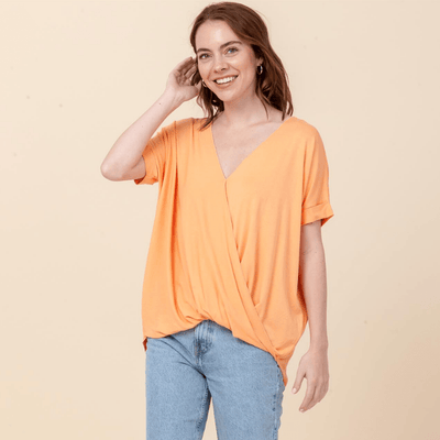 Short Sleeve Wrap Top