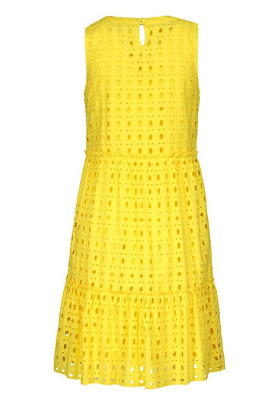Lemon Crew Neck Layered Dress