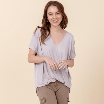 Short Sleeve Wrap Top