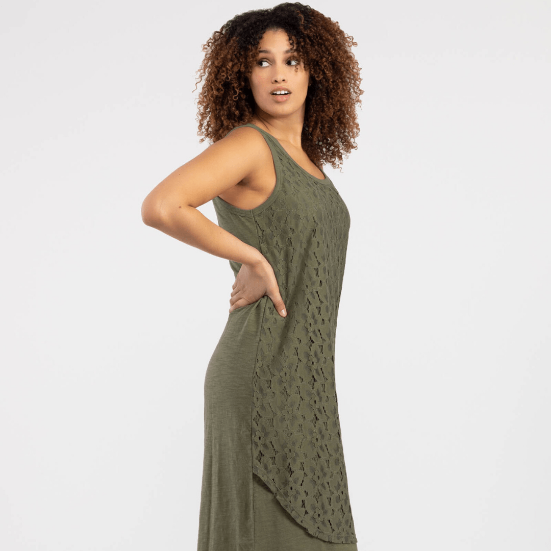 Lace Overlay Dress