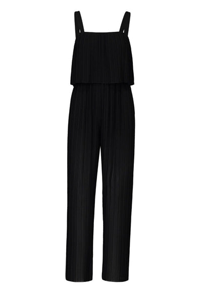 Black Plisse Jumpsuit