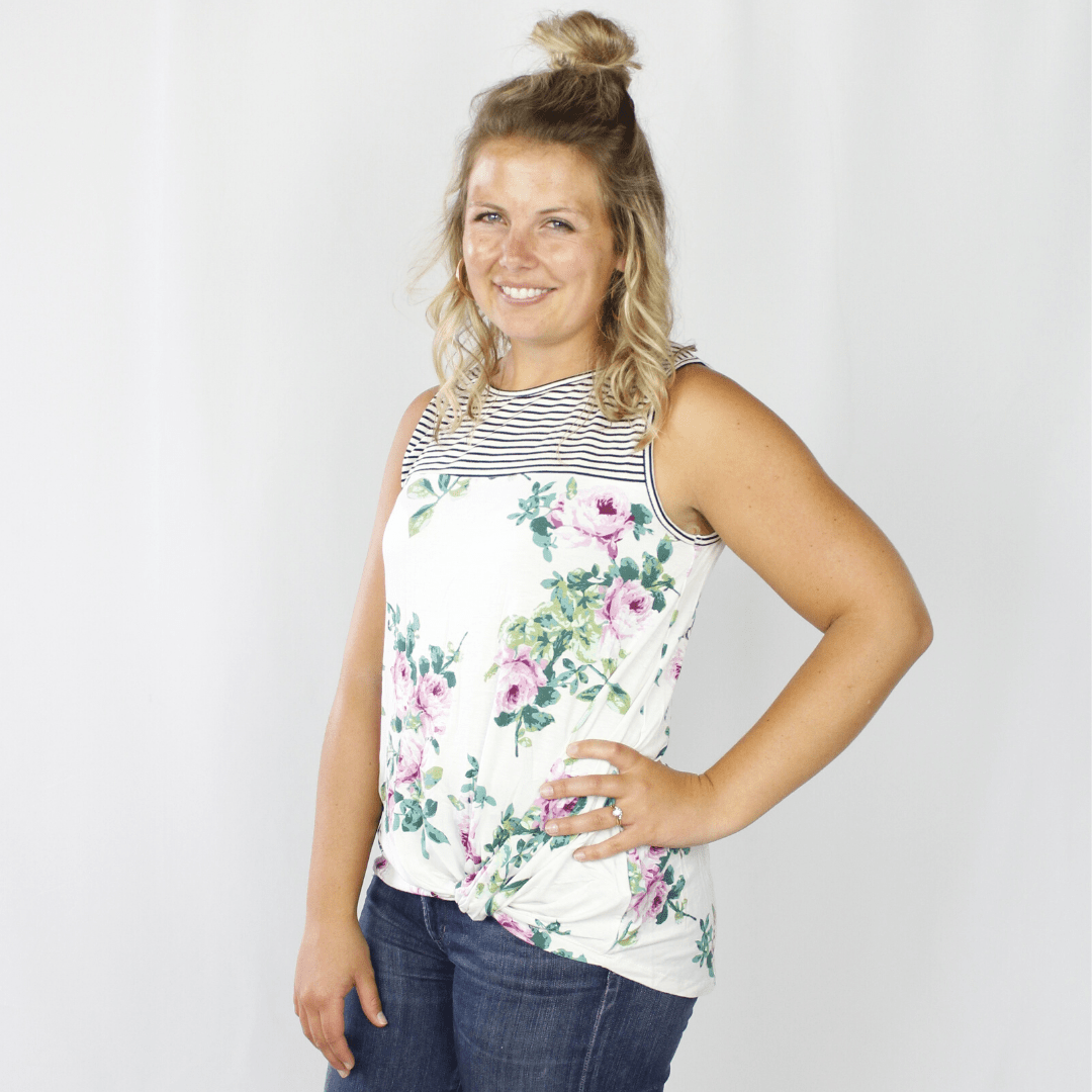 Ivory Floral Top