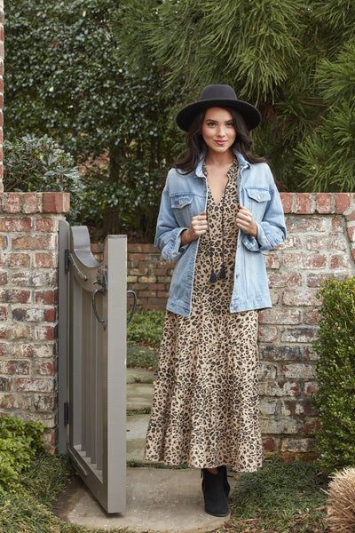 leopard print maxi dress