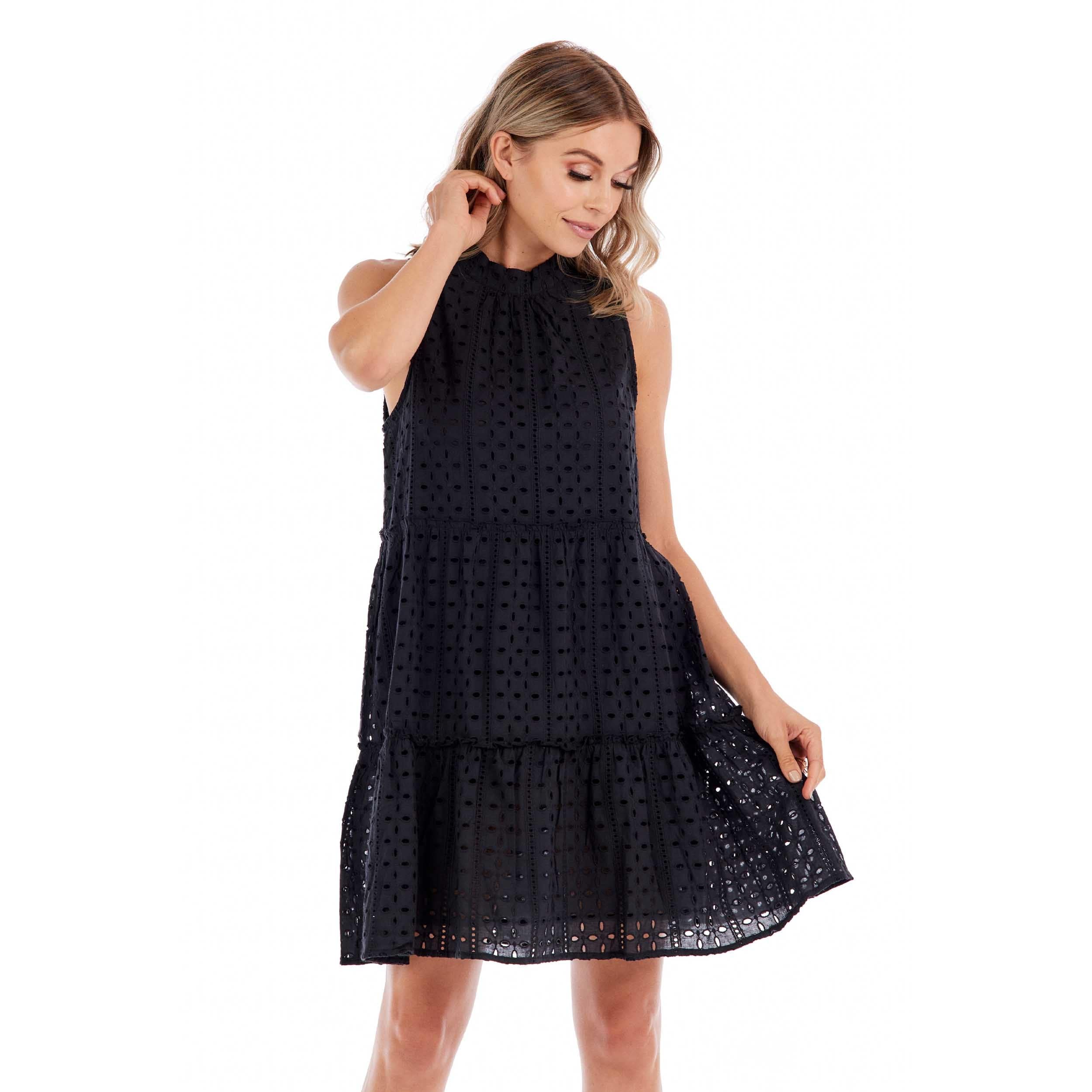 Black Biles Eyelet Dress