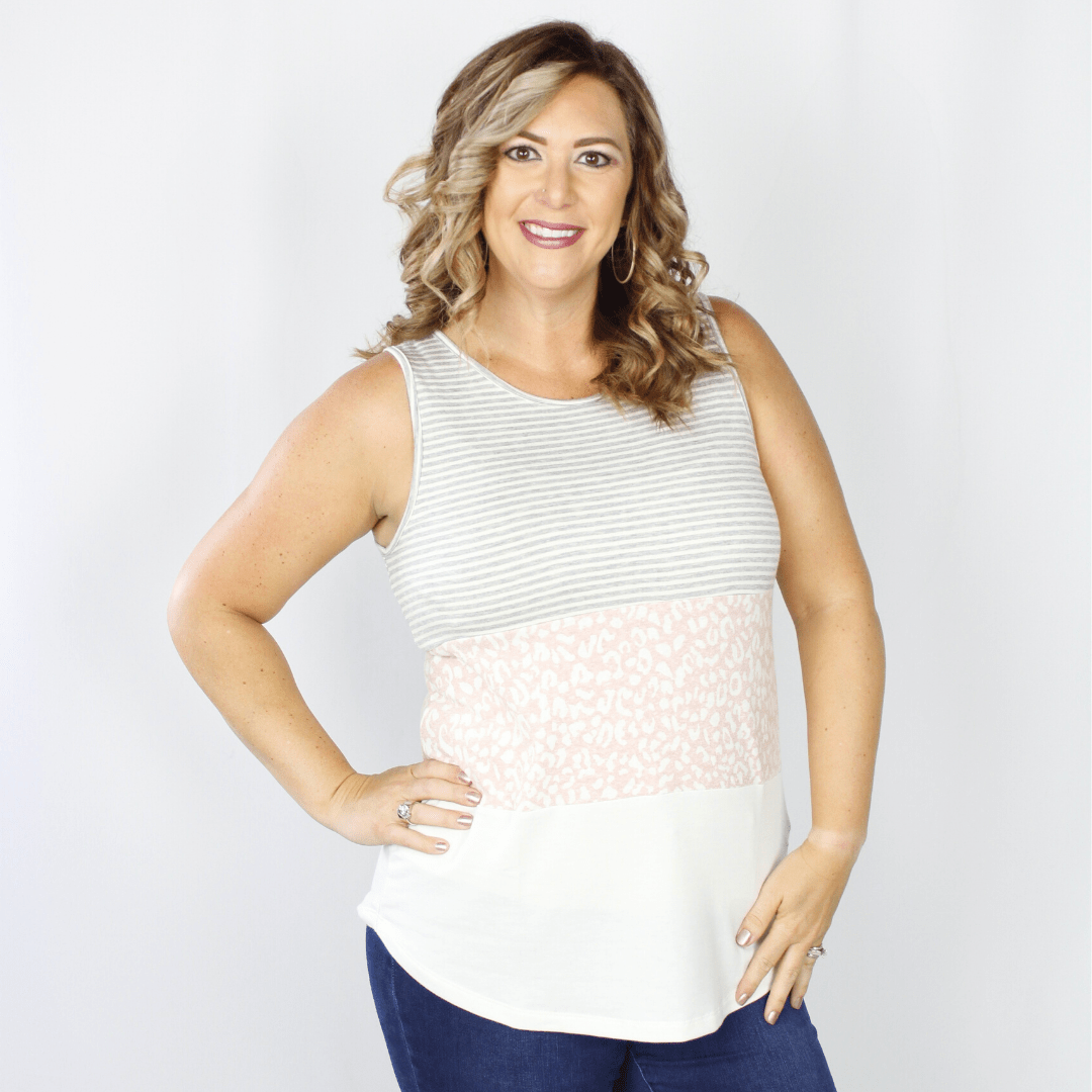 Leopard Mix Top