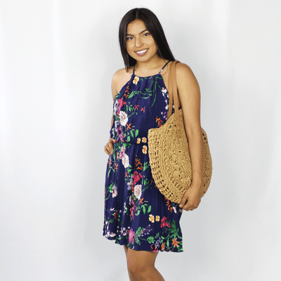 Navy Floral Dress