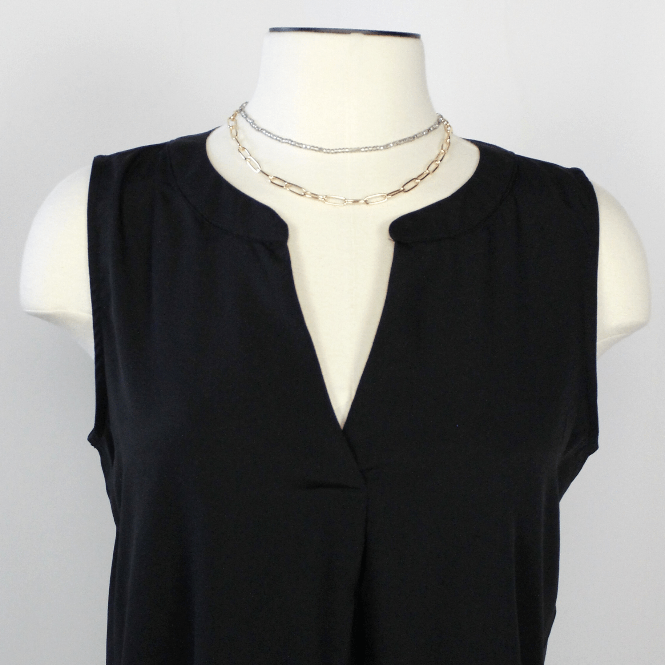2 Layer Chain Bead Necklace