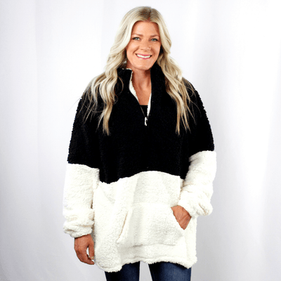 2-Tone Sherpa Pullover