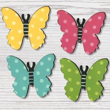Butterfly w/Dots Magnets S/4