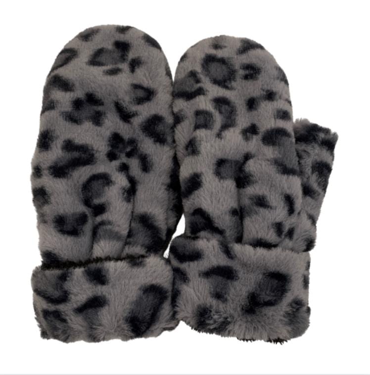 Leopard Print Convertible Mittens