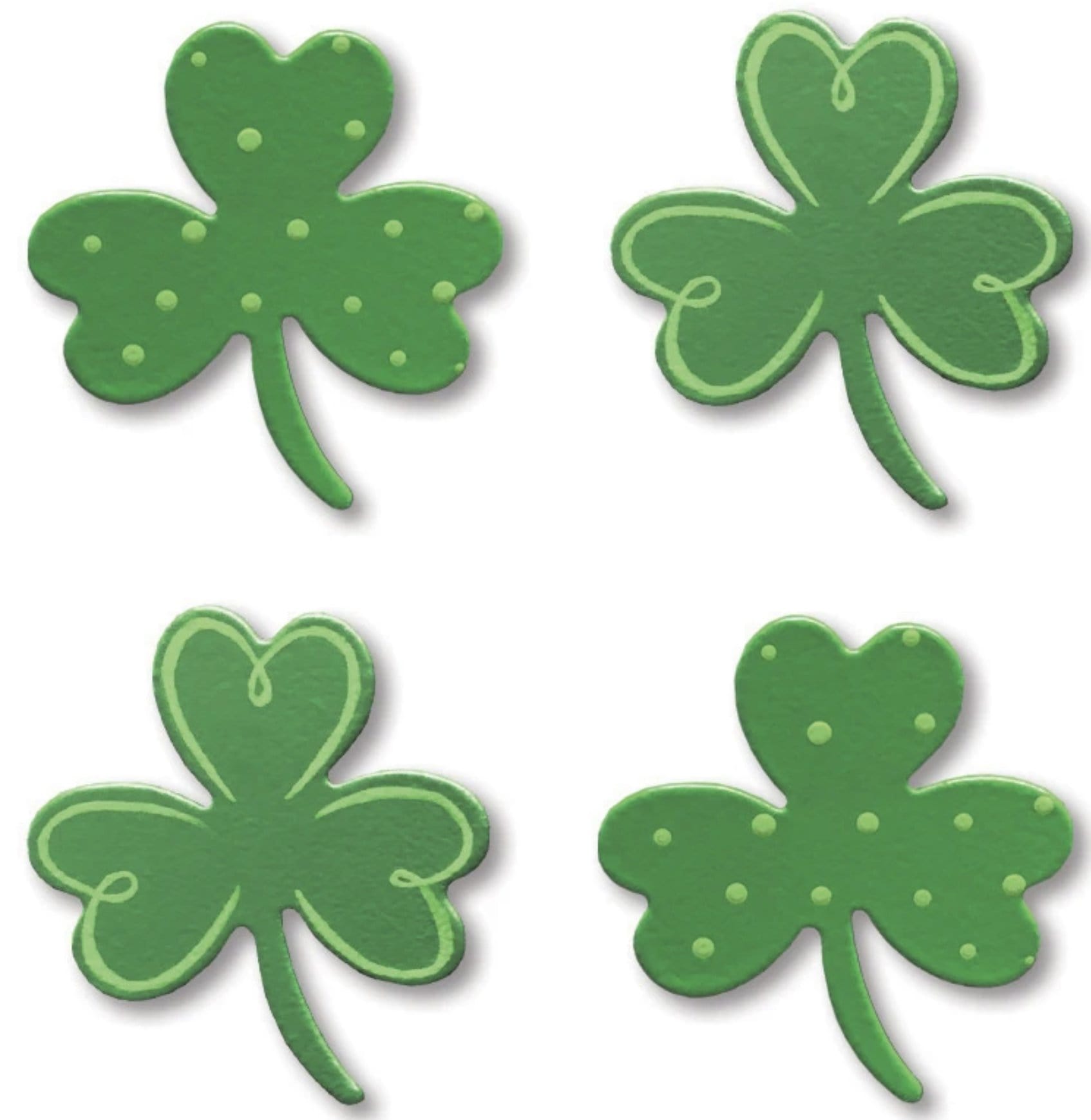 Shamrock w/Pattern Magnets S/4