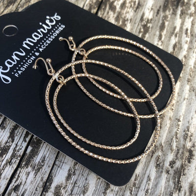 Texture Layered Hoop Earring