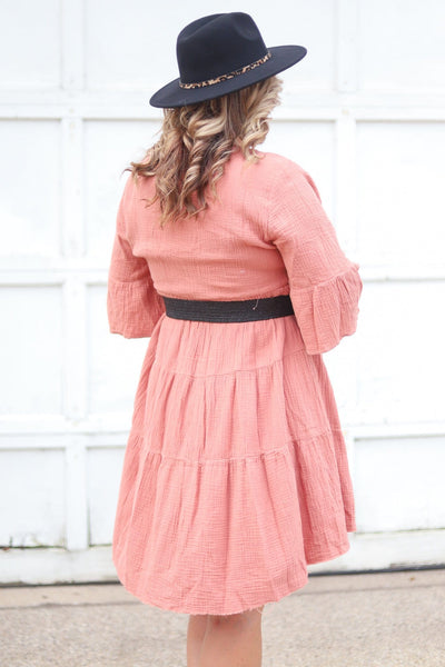 Clay Airy Ruffle Dress