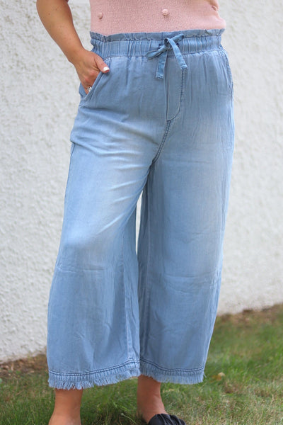 Denim Wide Leg Pant