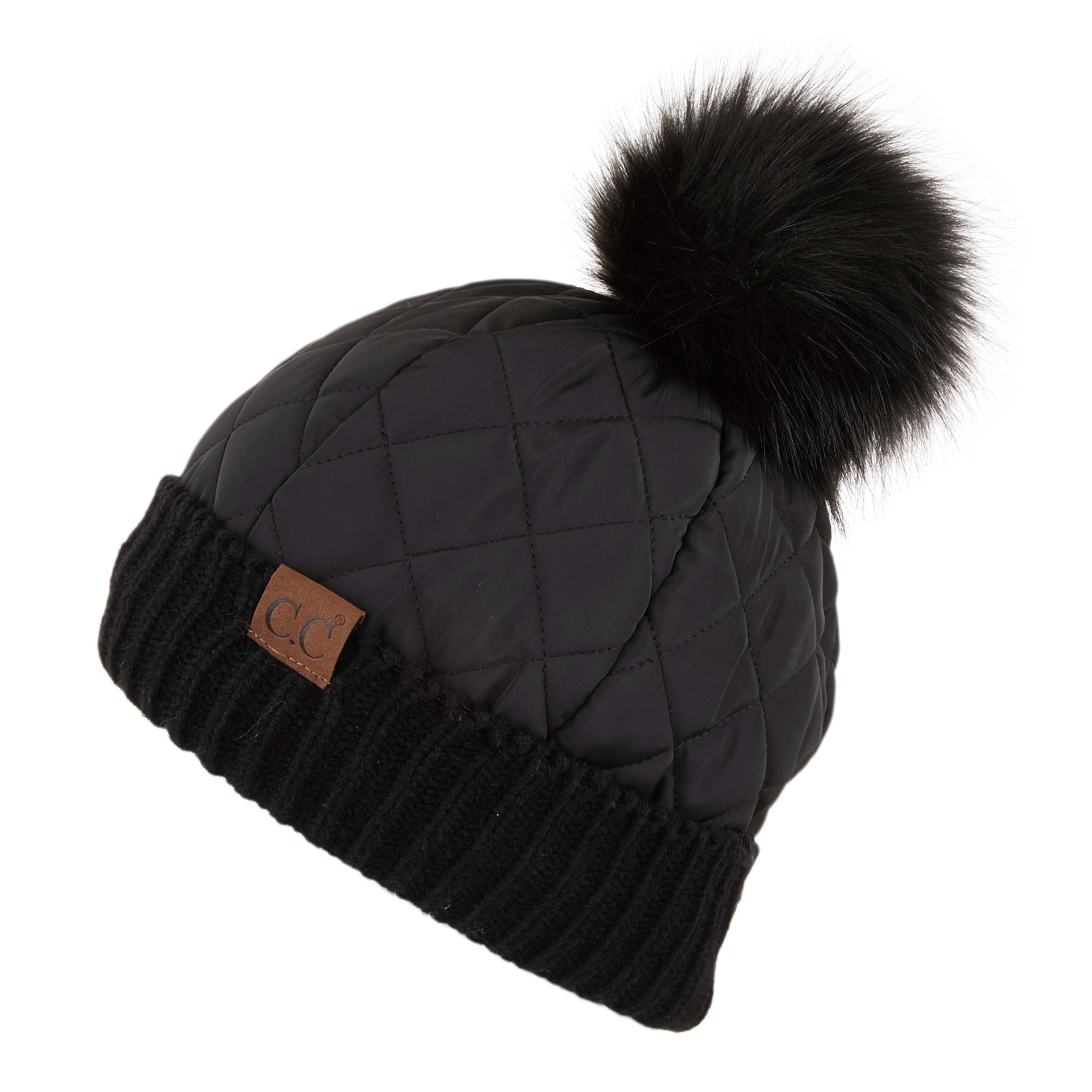 Quilted Puffer Beanie