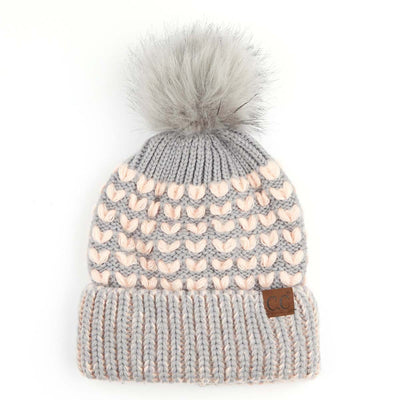 Heart Pom Beanie