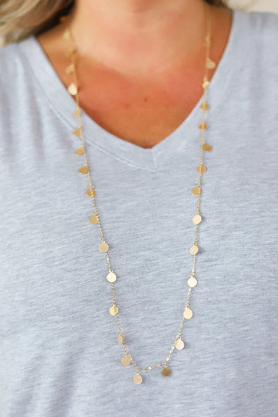 Mini Disc Long Necklace