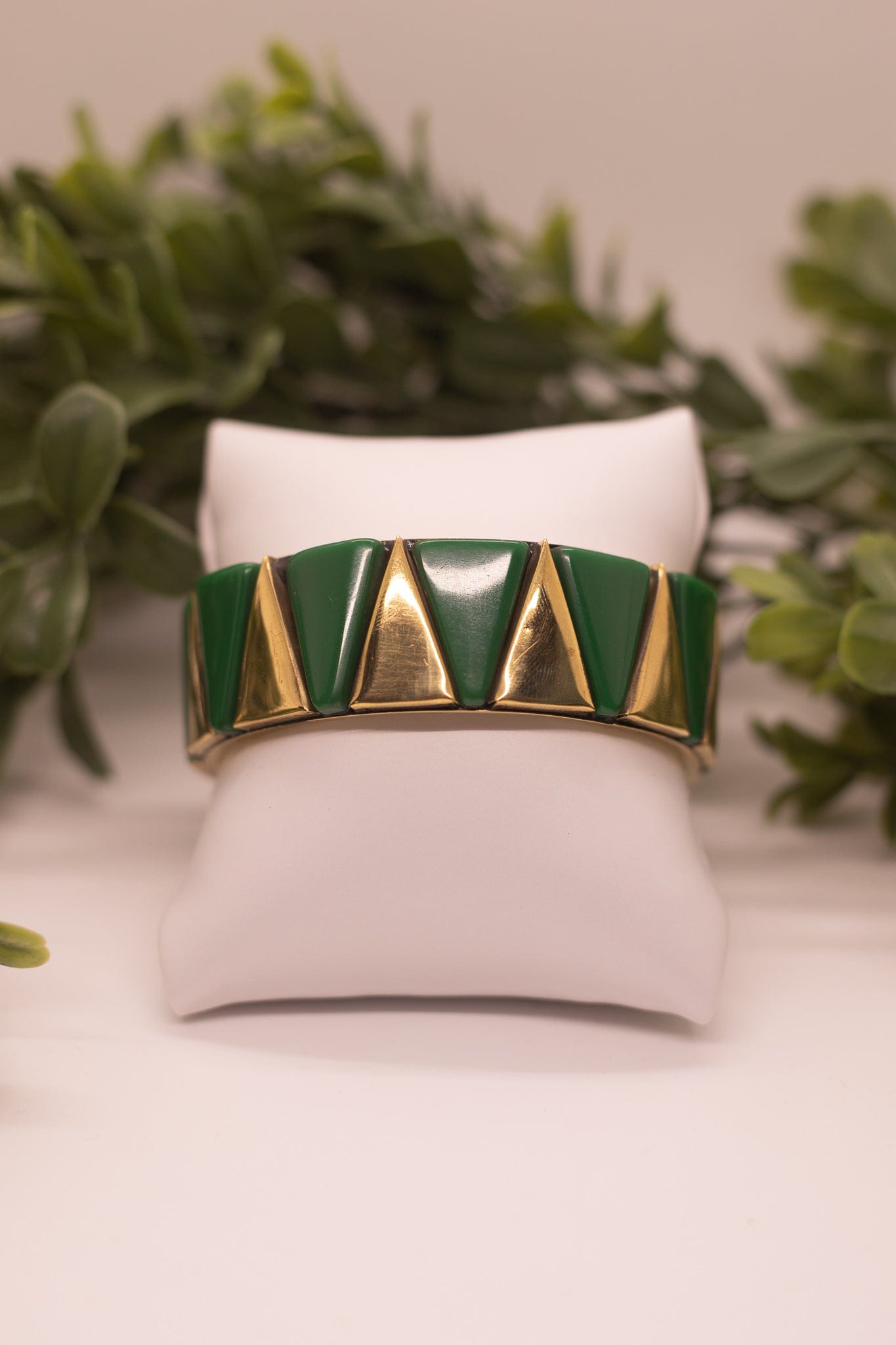 green and gold bangle