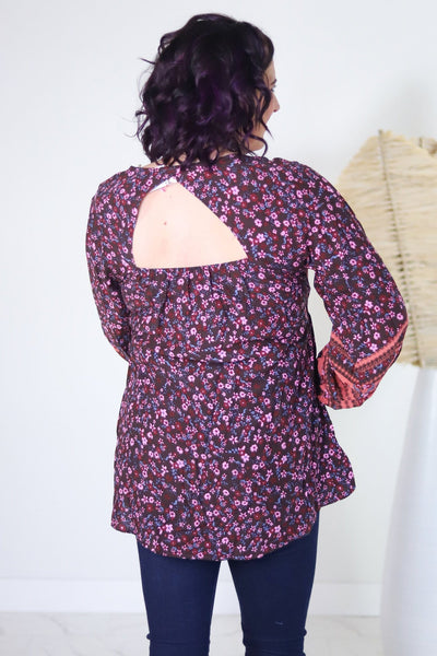 Boho Floral Babydoll Blouse