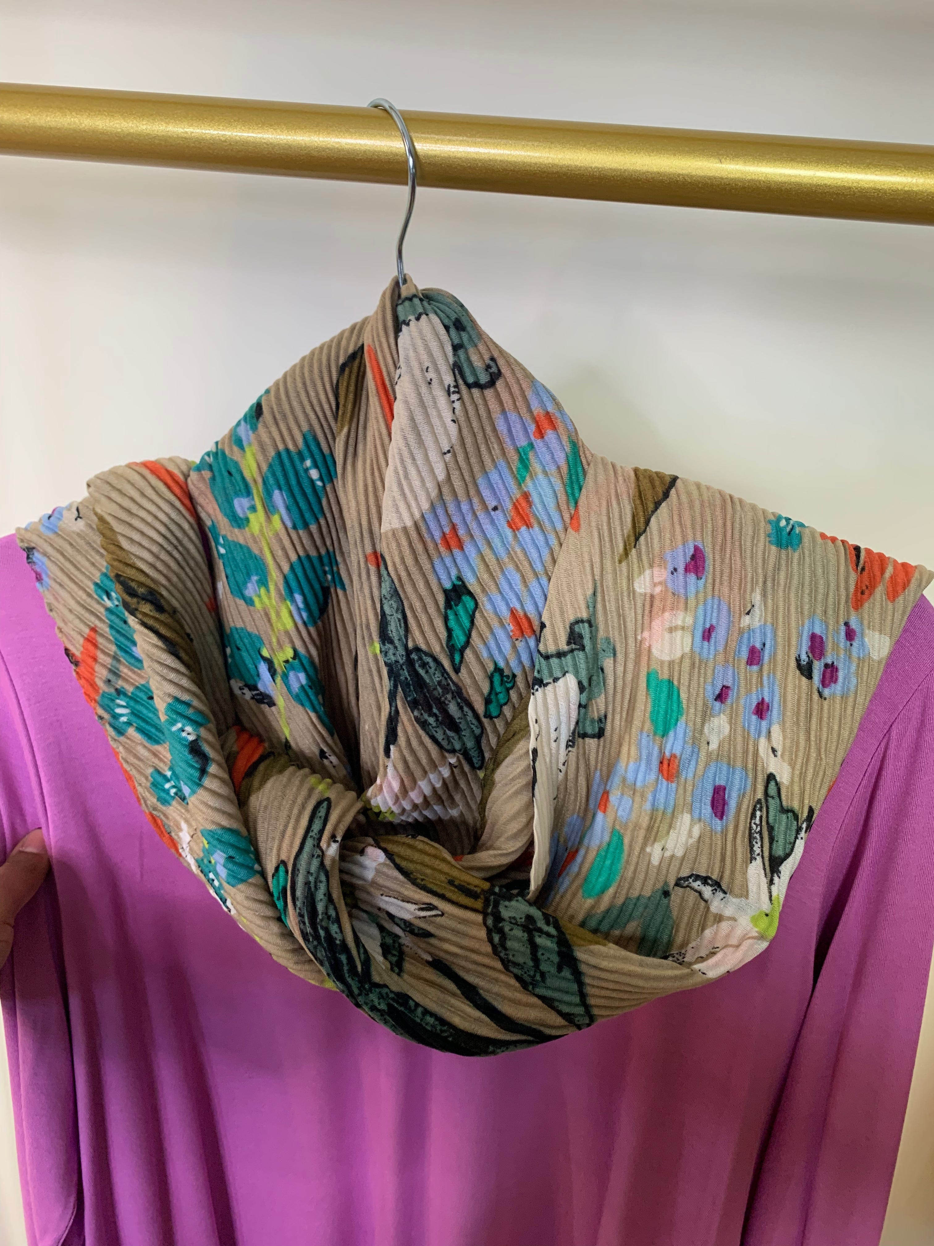 Tan Garden Scarf
