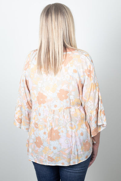 Soft Floral Sage Blouse