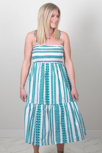 Ocean Blue Aztec Dress