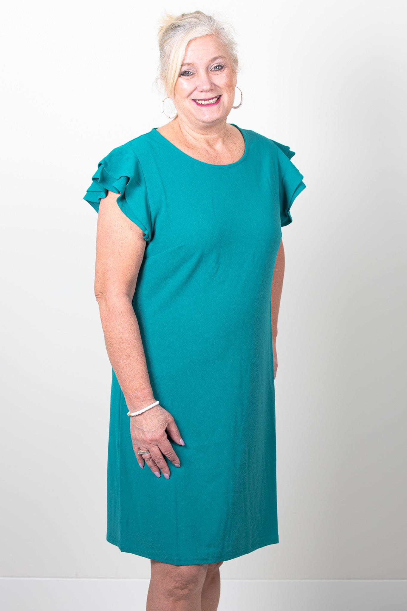 Emerald Nalia Tiered Cap Sleeve Dress