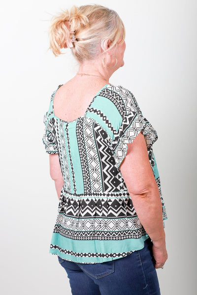 Jade Bahama Ruffle Top