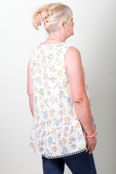Vintage Floral Peplum Top