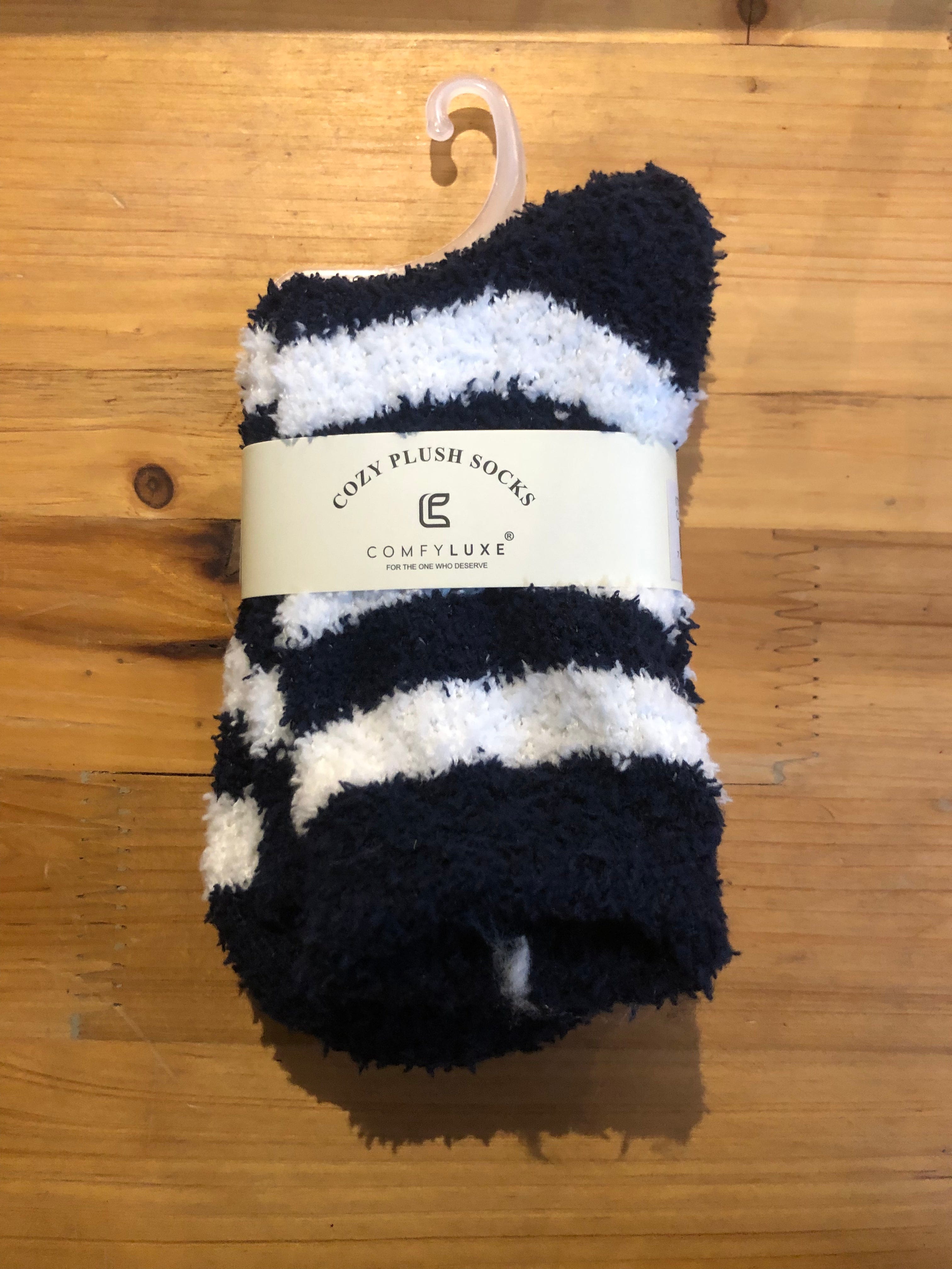 Navy Stripe Comfy Luxe Sock