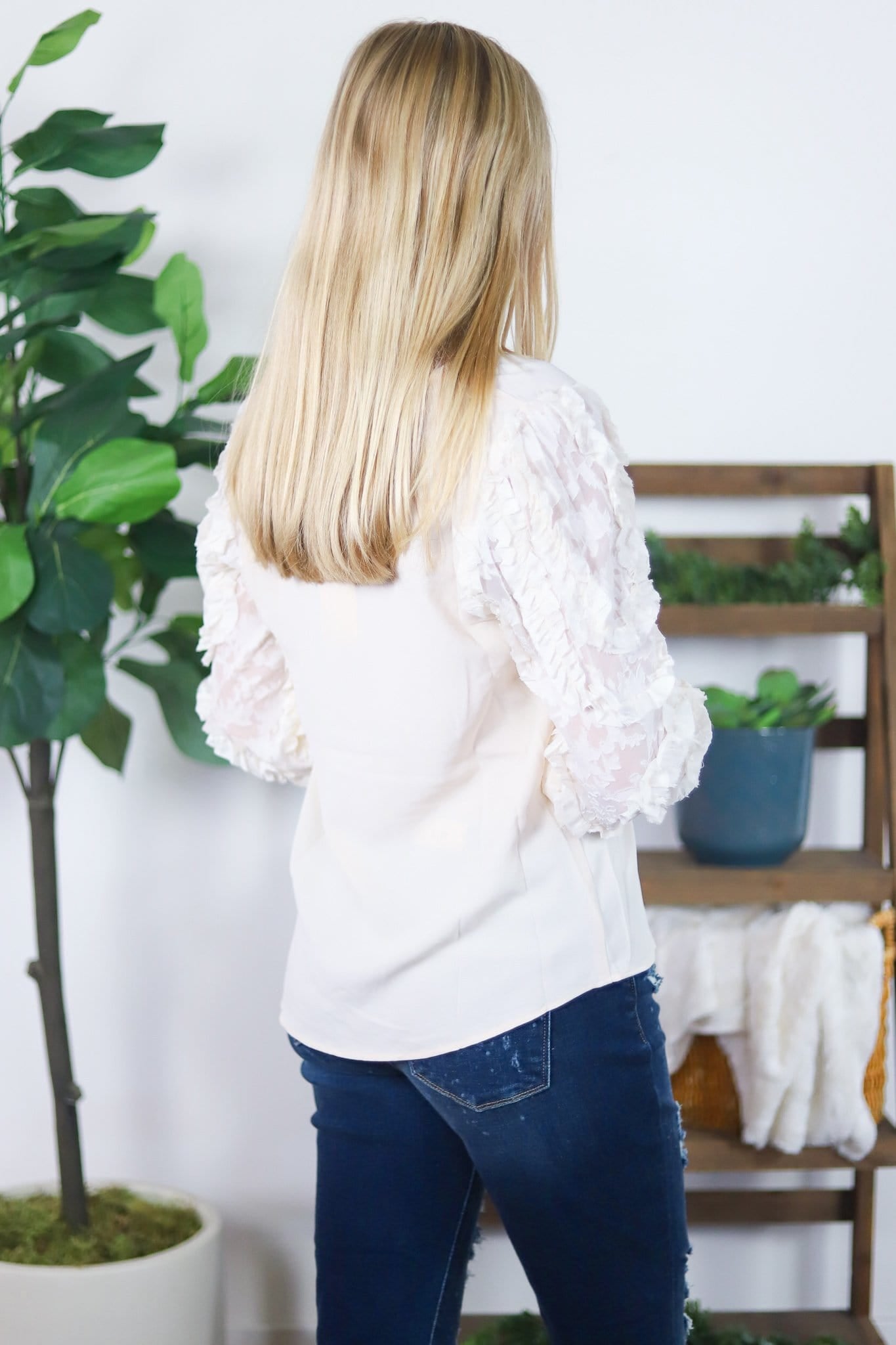 Lace Detail Sleeve Blouse