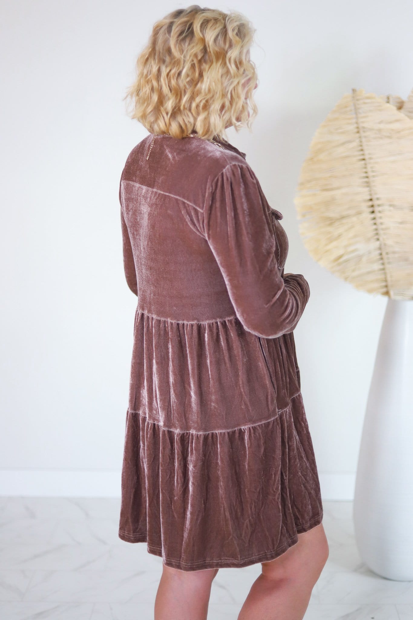 Babydoll Velvet Tunic Dress