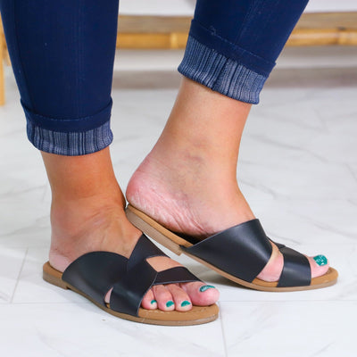 Black Scuba Slip On Sandal
