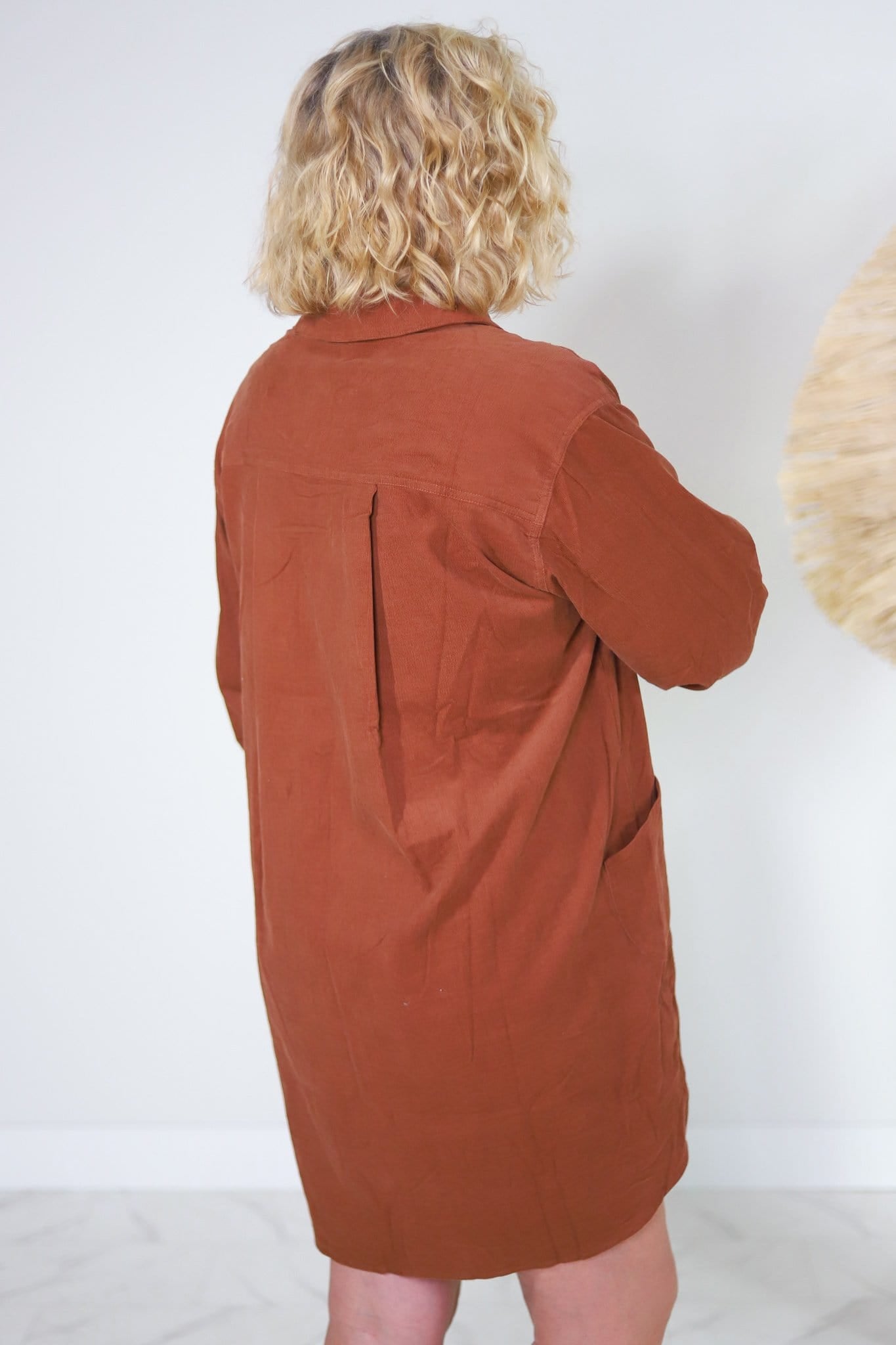 Rust Corduroy Dress