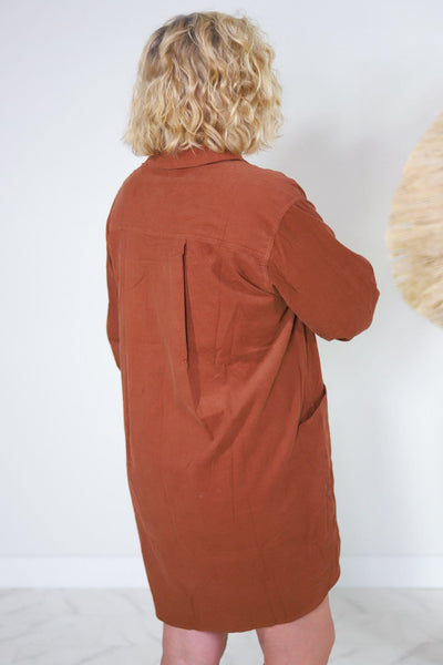 Rust Corduroy Dress
